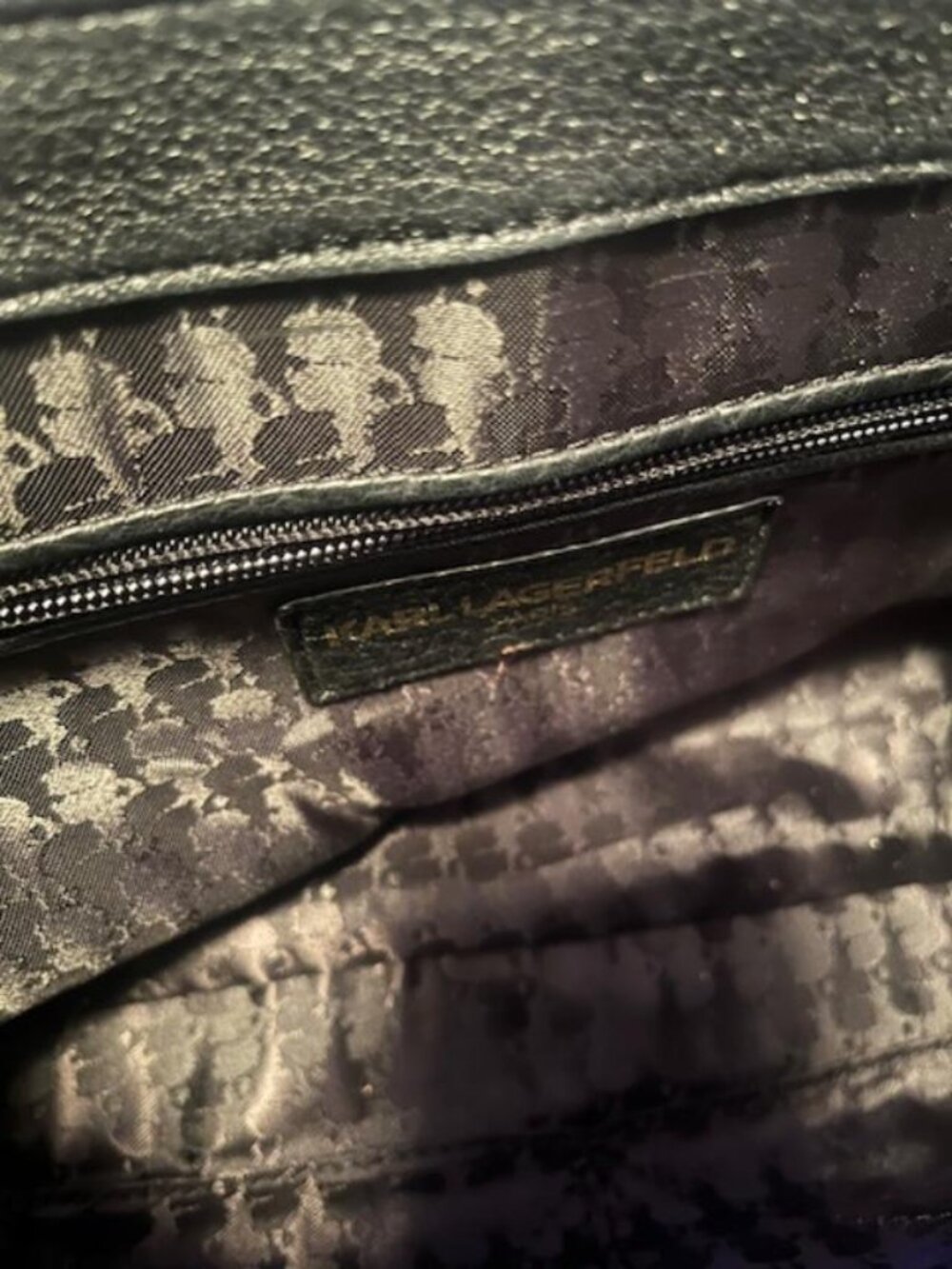 Karl Lagerfeld Paris Tweed Shoulder Bag EUC 12 x 8 - Picture 6 of 7